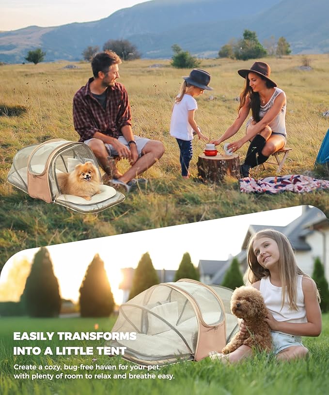 Expandable Pet Carrier Backpack, Cat Carrier Backpacks with Breathable Mesh for Cats Small Dogs Puppies Up to 25 Lbs Airline Approved Waterproof Travel Carrier with Safety Buckle for Hiking & Flights-PawvioPets