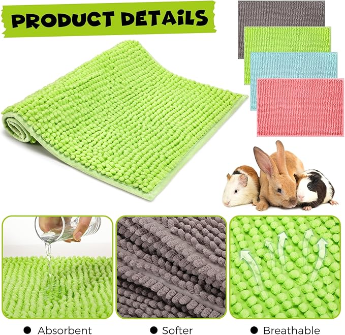 Barydat 8 Pcs Guinea Pig Cage Liner for Guinea Pig Cage Bedding Reusable Rabbit Mat Pad Washable Training Pad Animal Sleeping Bedding Mat-PawvioPets