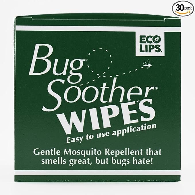 Bug Soother Wipes (30 ct) - Natural Insect, Gnat and Mosquito Repellent & Deterrent - 100% DEET-Free Safe Bug Wipes for Adults, Kids, & Pets - Made in USA-PawvioPets