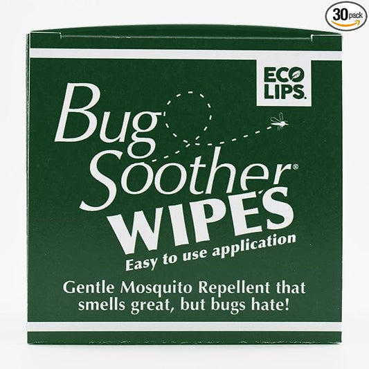 Bug Soother Wipes (30 ct) - Natural Insect, Gnat and Mosquito Repellent & Deterrent - 100% DEET-Free Safe Bug Wipes for Adults, Kids, & Pets - Made in USA-PawvioPets