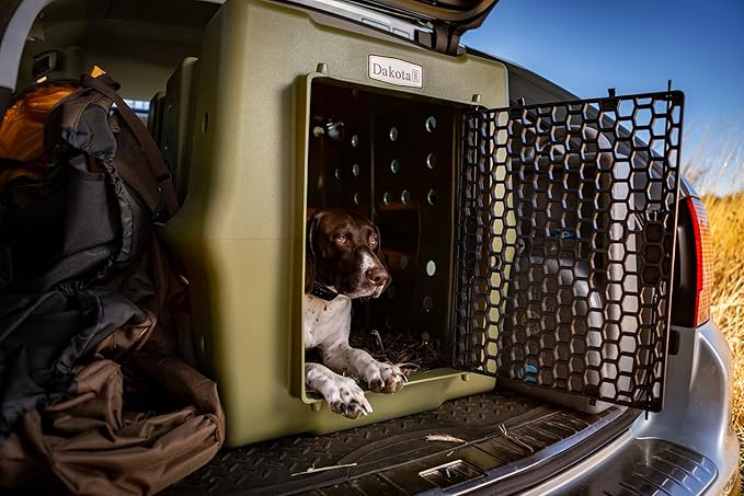 Dakota 283 Crate - Canine Rough and Tough Economy Kennel (Olive, Large)-PawvioPets
