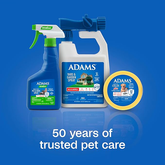 Adams Flea & Tick Collar Plus for Dogs & Puppies |2 Pack |12-Month Protection |One Size Fits All Dogs & Puppies 12 Weeks and Older |Kills Fleas and Ticks |Repels Mosquitoes (excluding California)-PawvioPets