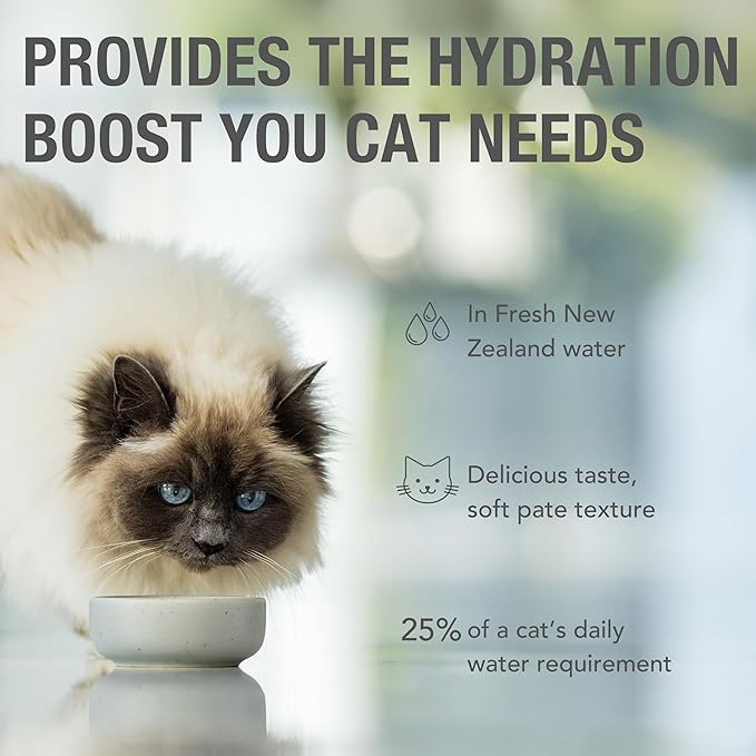 Feline Natural Wet Cat Food Pouch - Hoki & Beef Feast, Grain-Free, Grass-Fed & Sustainably Sourced Wet Food for Cats - Made in New Zealand, 3oz Pate, 12 Count Pack-PawvioPets