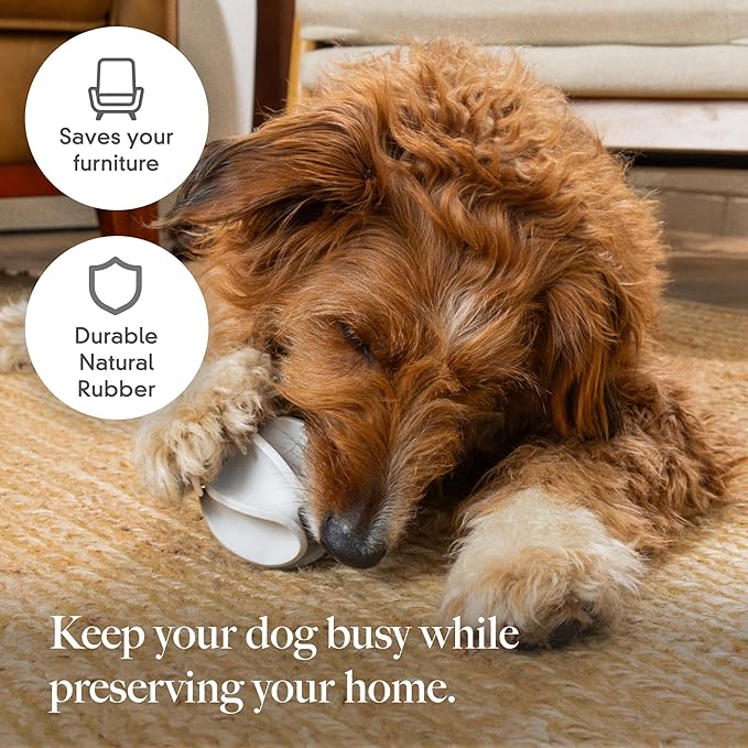 LAY LO Treat Dispensing Dog Toy – Natural Rubber Topple Toy for Chewing, Enrichment & Mental Stimulation | Dog Treat Dispenser Puzzle | Dishwasher Safe | Includes Live Trainer Support-PawvioPets