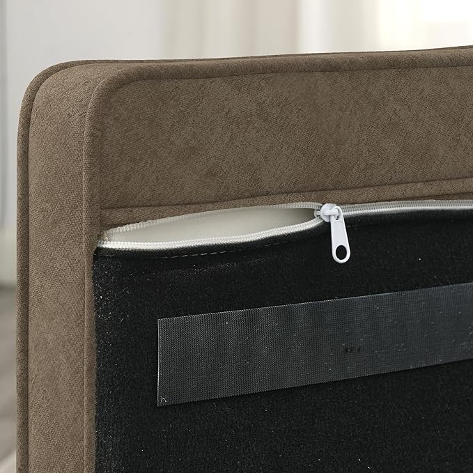 Dog Sofa Couch for Medium to Large Dogs, Memory Foam Pet Sofa Couch with Washable Fabric, Durable Elevated Dog Bed with Legs, Removable Cushion for Medium and Large Dogs, Brown-PawvioPets