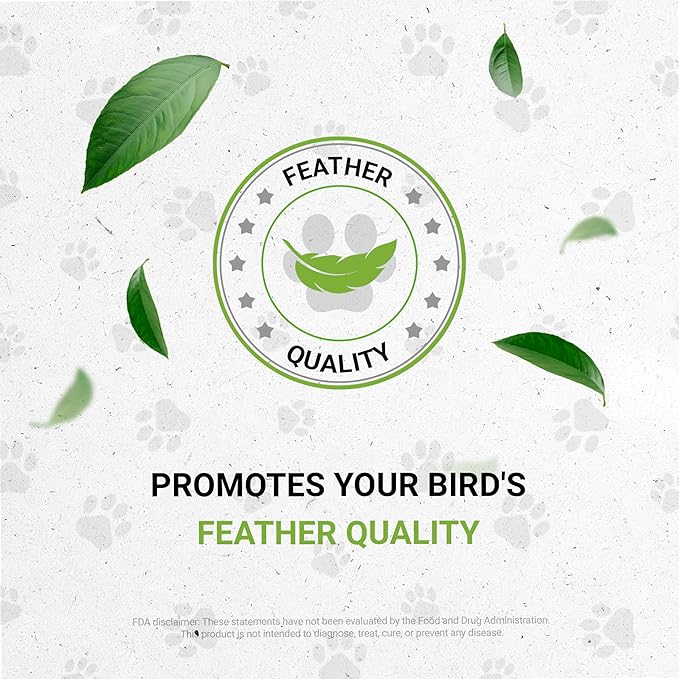 Birds Feathers | Natural Herbal Dietary Pet Supplement for Birds | Support Healthy Feathers | Alcohol-Free Extract, Dandelion Root, Calendula, Alfalfa, Peppermint, Fennel 2 oz-PawvioPets