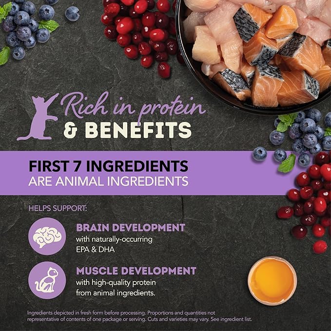 ACANA Chunks in Broth Wet Cat Food Chicken & Salmon Recipe for Kittens 3oz Cans (12 Count)-PawvioPets