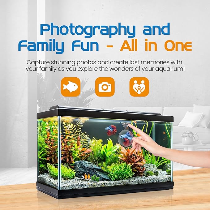 FL!PPER Flipper DeepSee Viewer MAX 5" Black - Coral and Fish Magnifier for Reef Tank and Freshwater Aquarium Photography and Videography - Magnetic Magnifying Glass-PawvioPets