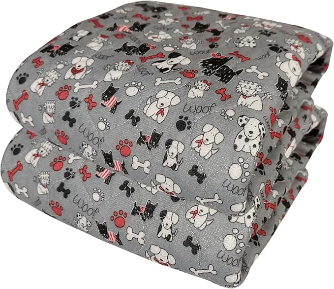 Caldwell's Pet Supply Co. 30x36 Potty Pads, Washable Pee Pads for Dogs, Reusable Pee Pad for Dogs, Puppy Potty Mat, Whelping Rug, Reusable Puppy Mat, Waterproof Rug for Dog, Medium (Set of 2)-PawvioPets