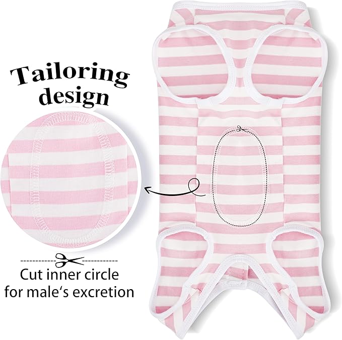 Comprehensive Post-Surgery Dog Recovery Suit: Premium Cotton Protective Wound Care Shirt for Puppies, Cats, and Small Pets - Ensuring Ultimate Comfort, Unrestricted Mobility M-PawvioPets