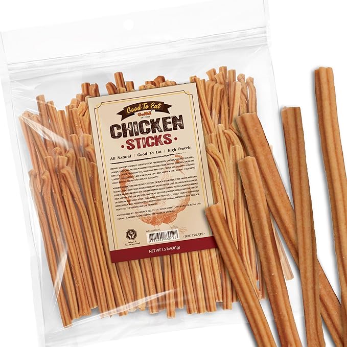 Gootoe Chicken Dog Treats – Chicken Sticks 1.5 lb – All Natural, Grain-Free, Low Fat, Premium Training Chews, Healthy & Easily Digestible-PawvioPets