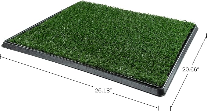 Artificial Grass Puppy Pee Pad for Dogs and Small Pets - 20x25 Reusable 3-Layer Potty Training Pad with Tray - Dog House and Pet Supplies by PETMAKER-PawvioPets