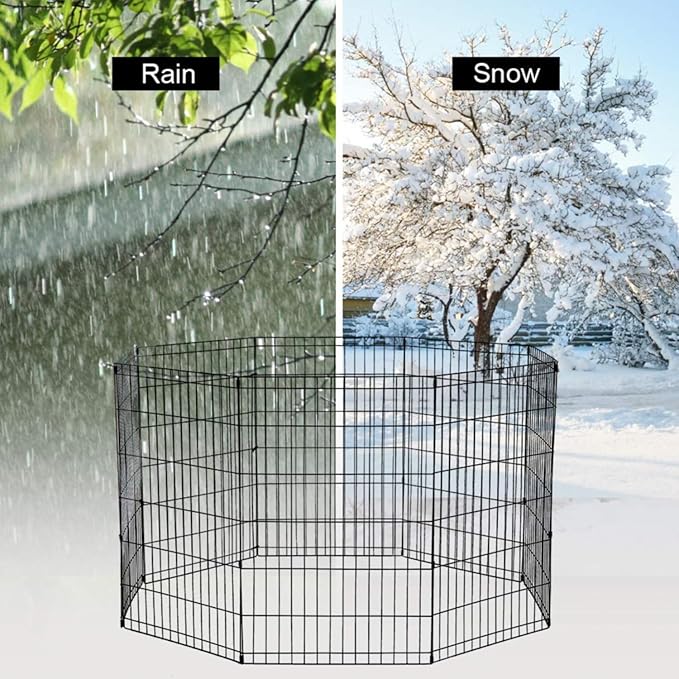 BestPet 36" Tall Dog Playpen Crate Fence Pet Kennel Play Pen Exercise Cage-PawvioPets