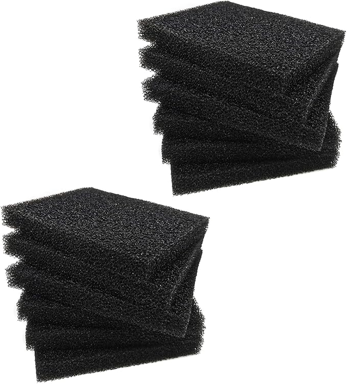 Aquarium Bio Fitler Media Sponge, 6.28 x 5.5 x 0.78 inch 12 Pcs Foam Filter Pad Inserts for ML350-PawvioPets
