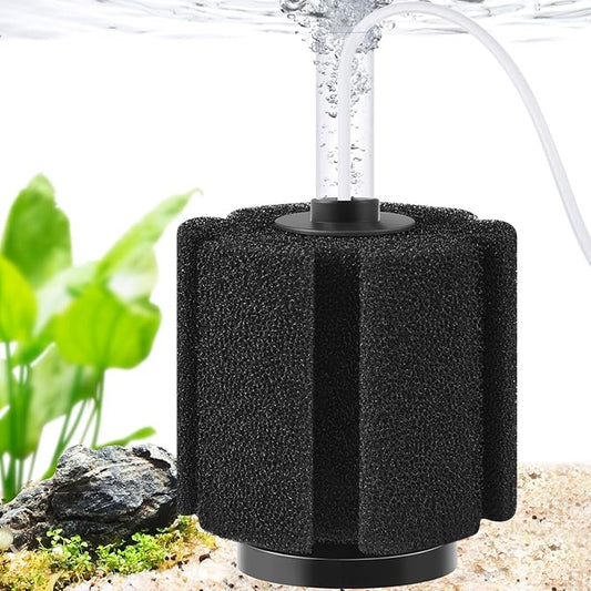 FEDOUR Aquarium Sponge Filter, Ultra Quiet Aeration Bio Sponge Filters for Breeding Fry Shrimp Betta Fish Tank, Efficient Submersible Aquarium Filter for up to 100Gallon Tank (L for up to 100gallon)-PawvioPets