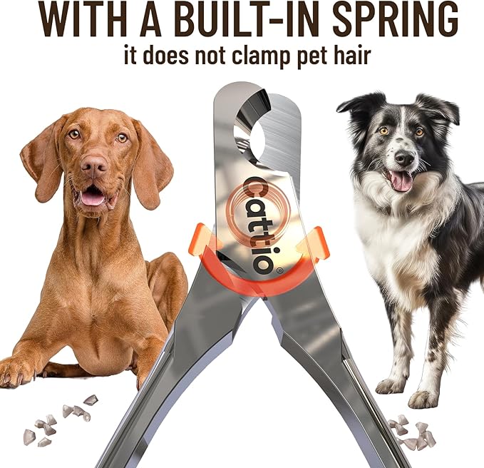Dog Nail Clippers - All Steel Material, Built-in Spring,Heavy Duty Dog Nail Trimmer Full Metal Razor Sharp Professional for All Dogs Cats with Thick Toena,Dog Nail Trimmers-PawvioPets