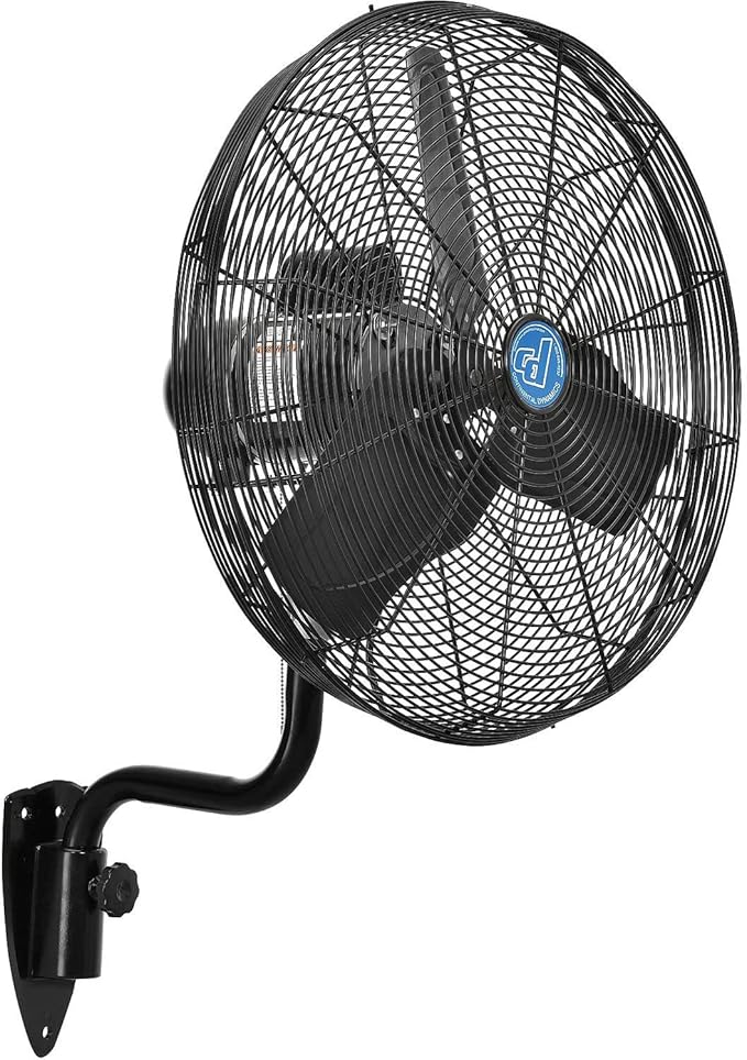 Continental Dynamics CD Premium 24" Oscillating Wall Mount Fan, TEFC Motor, 9,400 CFM, 1/2 HP-PawvioPets