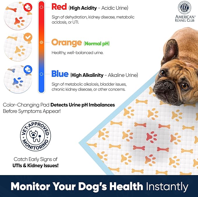 AKC Advanced Puppy Pads with Color-Changing Health+ Indicator and Ultra Absorbent Quick Dry Gel – 28"x30" Leakproof Training Pads for Dogs – Fresh Scented – 50 Count, X-Large-PawvioPets