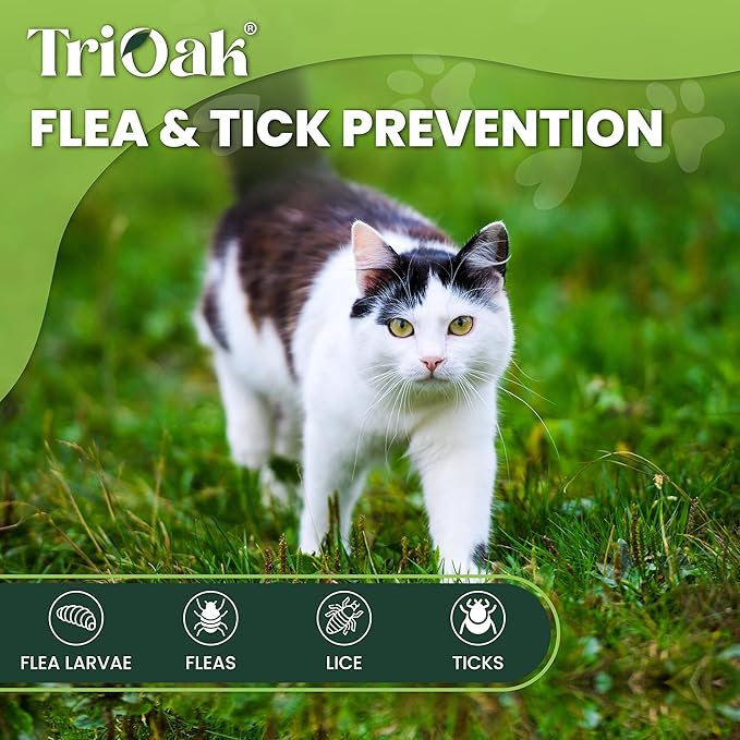 Flea and Tick Prevention for Cats: Flea & Tick Topical for Cats Over 1.5lbs, 6 Dose Flea and Tick Control/Prevention for 6 Months (6 Pack)-PawvioPets