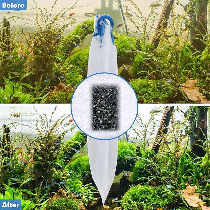 fishkeeper 10 Pack Large Filter Cartridges Compatible with Tetra Whisper Bio-Bag Filters Replacement Filter Cartridges for Whisper Power Filters 20i/40i /IQ20/30/45/60 PF20/30/40/60(Ready to Use)-PawvioPets