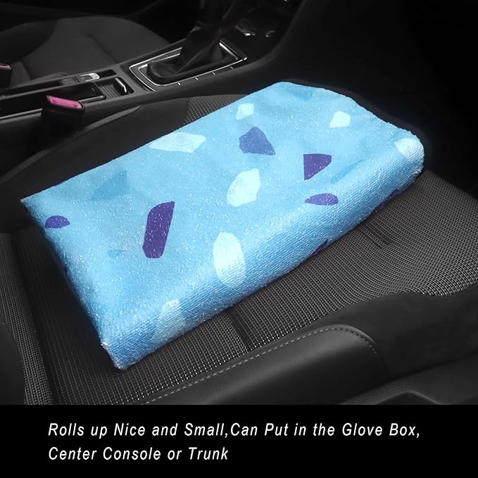 Car Seat Cover Protector Front Seats,for Gym Workout,Running,Swimming,Beach and Hiking,Waterproof Sweat Towel Bucket Seat Covers for Cars SUV Trucks (Blue Marbling, 2Pcs)-PawvioPets