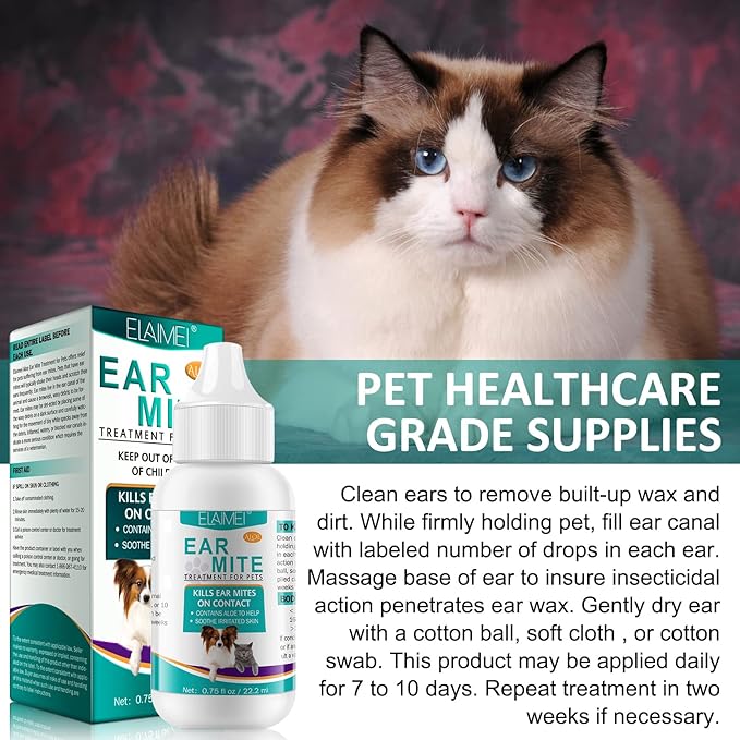 Ear Mite Treatment for Dogs, Dog Ear Infection Treatment, Ear Mite Treatment for Dog Yeast Infection, Alleviation Suffering from Ear Mites & Itching and Odours Stinky Stuff for Dogs Ears-PawvioPets