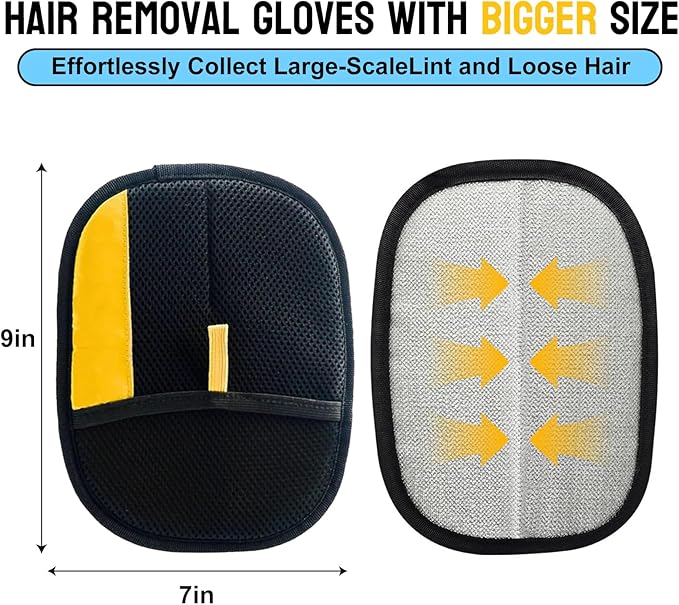 5PCS Pet Hair Removal Glove Set for Cats & Dogs, Newly Electrostatic Pet Hair Gloves, Reusable Cat Dog Grooming Gloves Magic Brush Pet Hair Remover Tool for Furniture Couch Carpet Car Seat Clothes-PawvioPets