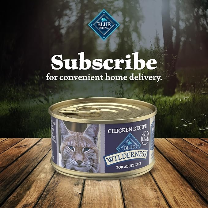 Blue Buffalo Wilderness High-Protein, Grain-Free Natural Wet Food for Adult Cats, Chicken Paté, 3-oz, 24-pack-PawvioPets