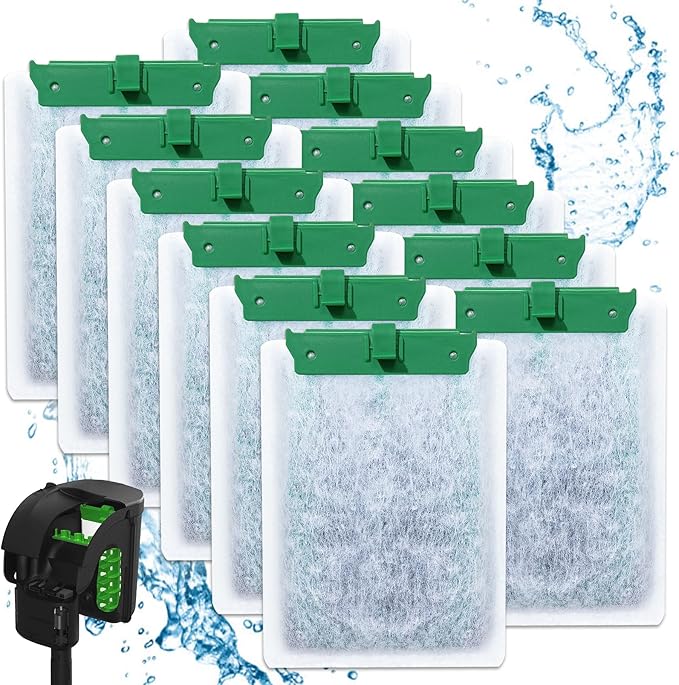 12PCS Medium Filter Cartridges Compatible with Tetra Whisper Bio-Bag Filter Cartridges Medium for 10i IQ10 PF10, Fish Tank Aquarium Filter Cartridges Compatible with Tetra Whisper Filter-PawvioPets