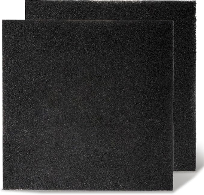 2 Pack Aquarium Sponge Filter Pad, Bio Filter Media Pad, 19.6" x 19.6"x 1.6" Cut-to-Size Open Cell Foam Sheet Replacement Foam Cover for Fish Tank Filter, 30 PPI-PawvioPets