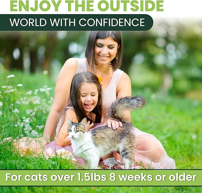 Flea and Tick Prevention for Cats: Flea & Tick Topical for Cats Over 1.5lbs, 6 Dose Flea and Tick Control/Prevention for 6 Months (6 Pack)-PawvioPets