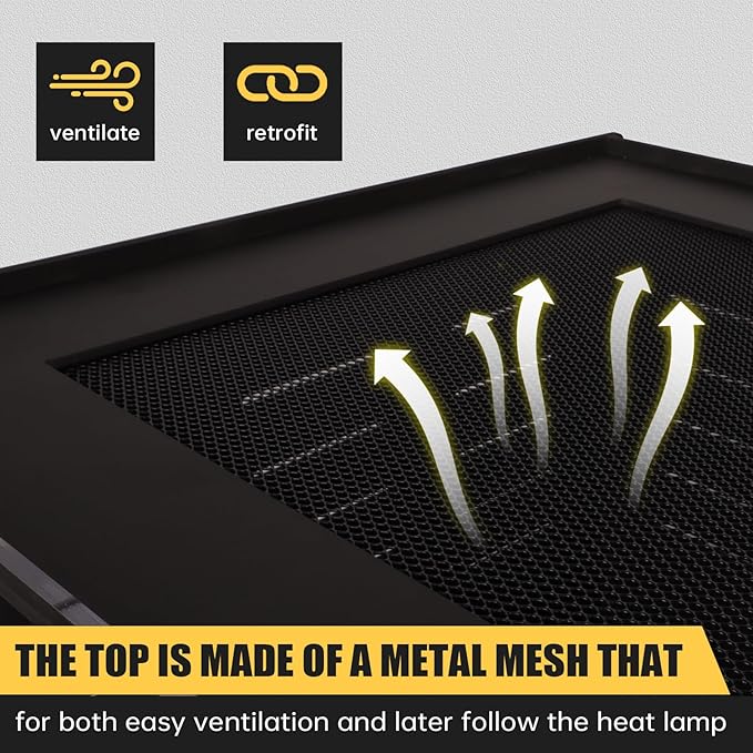 12x12x18 Reptile Enclosure – Acrylic Reptile Tank for Gecko, Snake, and Lizard – Compact PVC Terrarium for Small Pets-PawvioPets