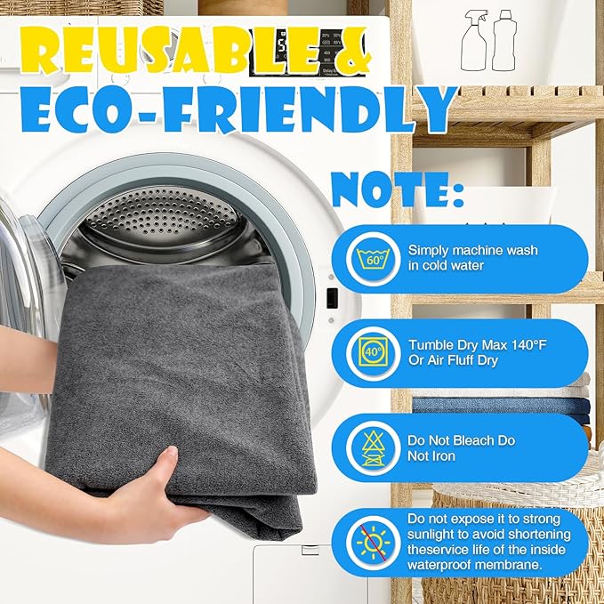 2 Pack Extra Large Washable Pee Pads for Dogs 72"x72" Reusable Dog Mat for Floor Non-Slip Waterproof Pee Pads for Dogs Fast Absorbent Pet Whelping Pads Puppy Playpen Mat for Incontinence, Housebreak-PawvioPets