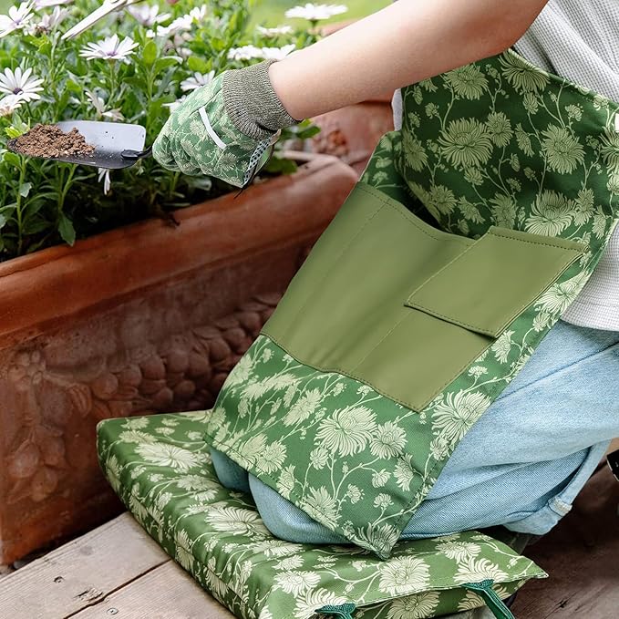 Colwelt Garden Tools Set, 8 Piece, Heavy Duty Gardening Tools with Wooden Handle, Including Garden Tote, Kneeling Pad, Gloves, Pruner, Trowel, Tulip Trowel, Cultivator - Gardening Gifts for Women Men-PawvioPets