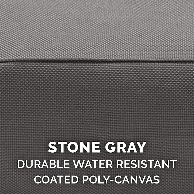 Furhaven Water-Resistant Cooling Gel Dog Bed for Large/Medium Dogs w/ Removable Washable Cover, For Dogs Up to 55 lbs - Indoor/Outdoor Logo Print Oxford Polycanvas Mattress - Stone Gray, Large-PawvioPets