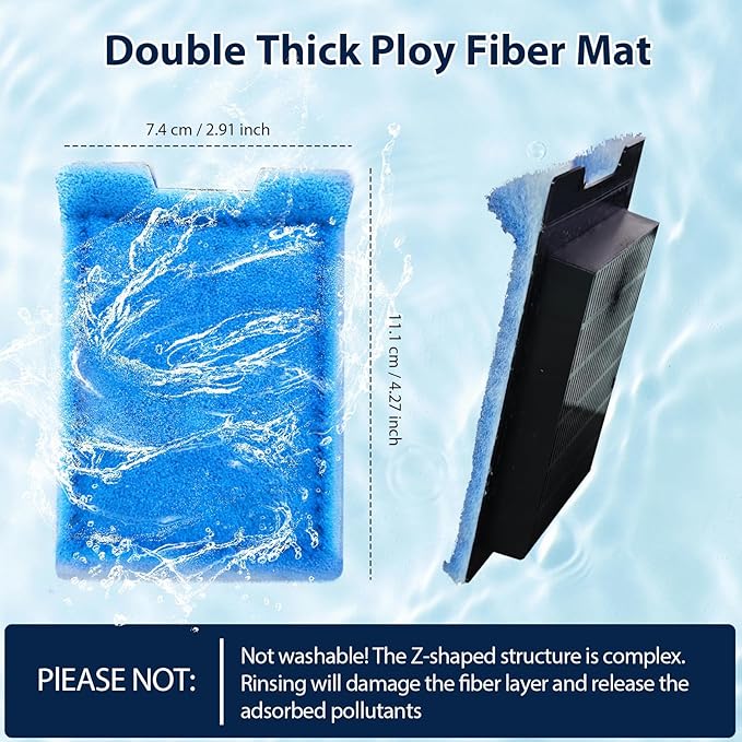 8 Pack Fish Tank Rite-Size Z Filter Cartridges Compatible with MarineLand Aquarium Eclipse Filtration Systems & Hidden Filtration System, and Fit for MarineLand Ailhouette & Portrait Filtration System-PawvioPets