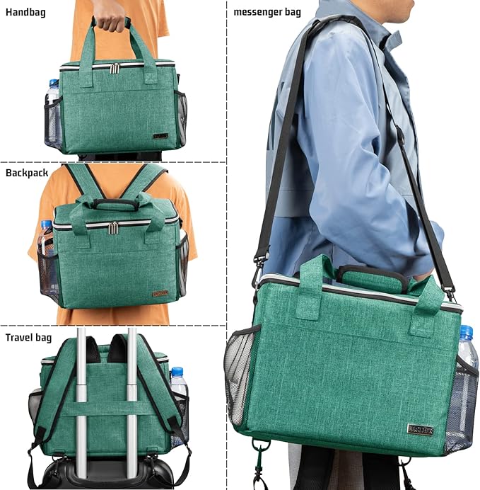 BAGLHER Dog Travel Bag Backpack Pet Supplies Backpack Pet Accessories Storage Bag 5-Piece Set with Shoulder Strap 2 Lined Pet Food Containers 4 Foldable Feeding Bowls Essential Kit for Pet Travel-PawvioPets