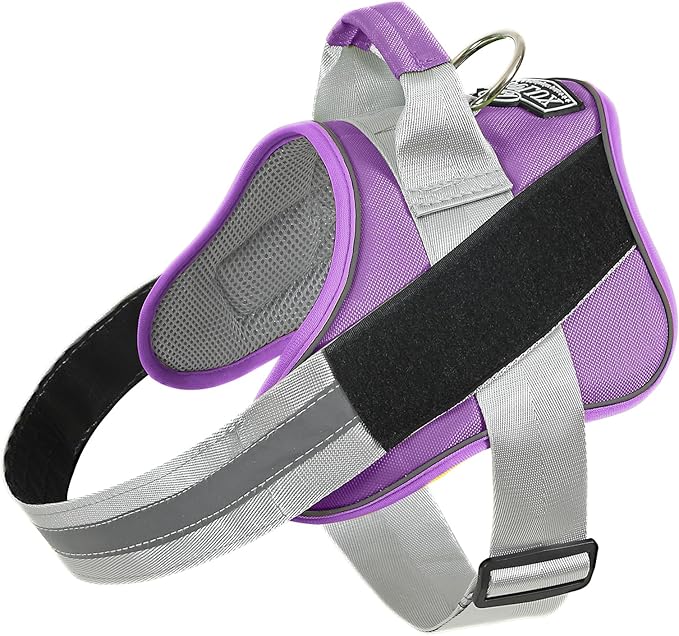 Bolux Dog Harness, No-Pull Reflective Dog Vest, Breathable Adjustable Pet Harness with Handle for Outdoor Walking - No More Pulling, Tugging or Choking (Lavender, Large (Pack of 1))-PawvioPets