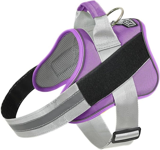 Bolux Dog Harness, No-Pull Reflective Dog Vest, Breathable Adjustable Pet Harness with Handle for Outdoor Walking - No More Pulling, Tugging or Choking (Lavender, Small (Pack of 1))-PawvioPets