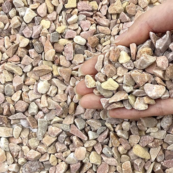 2 lb Natural Pea Gravel Small Pebbles - 3/8 Inch Pebbles for Indoor Plants, Succulents Rocks, Fish Tank Gravel, Terrarium Rocks and Patio Paver Decorative Stones-PawvioPets
