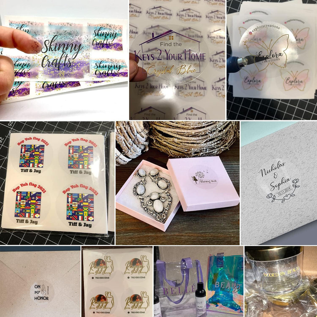 Custom Logo Stickers for Business, Personalised Branding Stickers, Any Shape & Size, Waterproof, Glossy (Transparent)