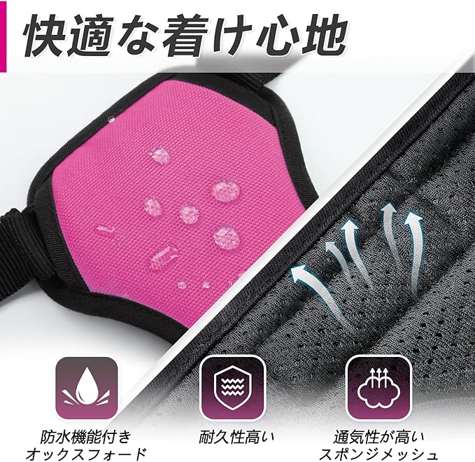 Eagloo Dog Harness Medium Sized Dog, No Pull Service Vest with Reflective Strips and Control Handle, Adjustable and Comfortable for Walking, No Choke Pet Harness with 2 Metal Rings, Rose Red, M-PawvioPets