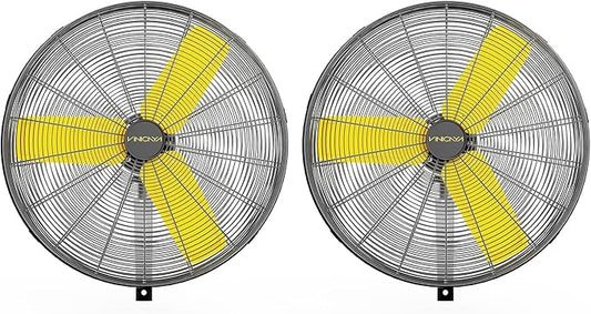 30 Inch Industrial Wall Mount Fan Oscillating with 2 Pack, 8900 CFM Commercial Metal Wall Fans with Poweful Motor, 3 Speed, Heavy Duty Construction Indoor for Warehouse, Workshops UL Listed-PawvioPets