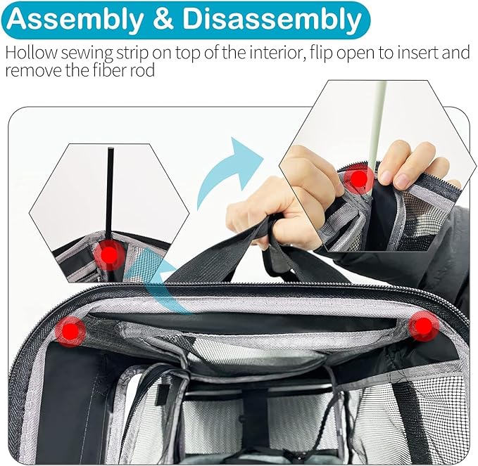 Dog Carriers for Small Dogs, Cat Carrier Travel, Expandable, Collapsible, 900D High Density Oxford Cloth, Wear-Resisting, Anti Tearing, Reflective Tape,Safety Lock Zipper-PawvioPets