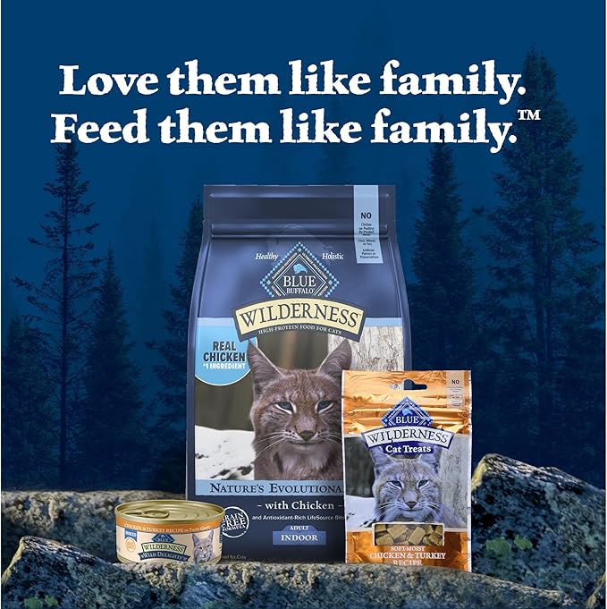 Blue Buffalo Wilderness Wild Delights Minced Natural Wet Cat Food, Chicken & Turkey in Tasty Gravy, 5.5-oz. Cans, 24-Pack-PawvioPets