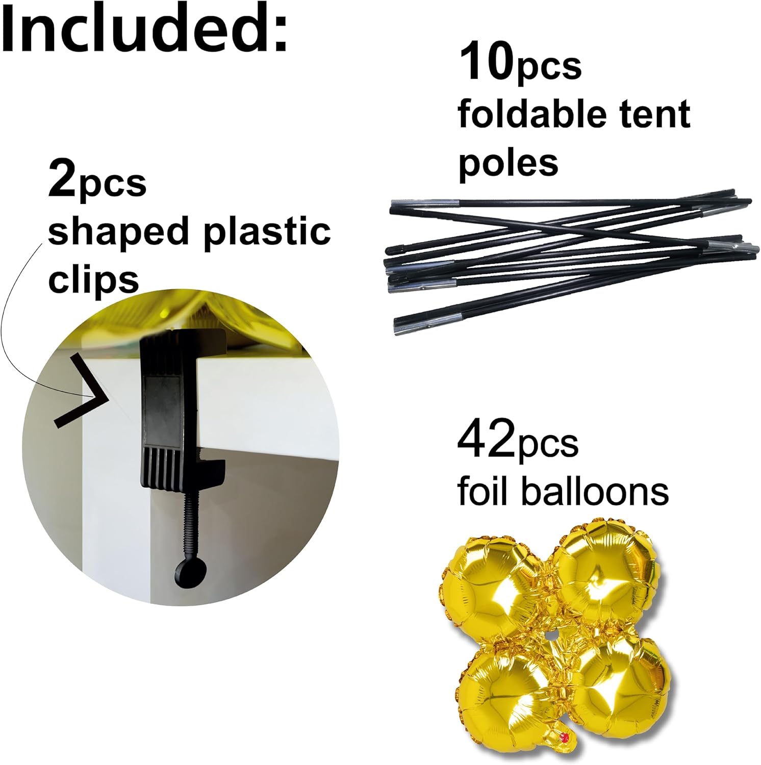 6.6FT Balloon Table Arch Kit – Adjustable Foil Balloon Arch Stand for Birthday, Wedding, Party, Baby Showers and Graduation Decorations – Easy Assembly Party Supplies (Champagne gold)