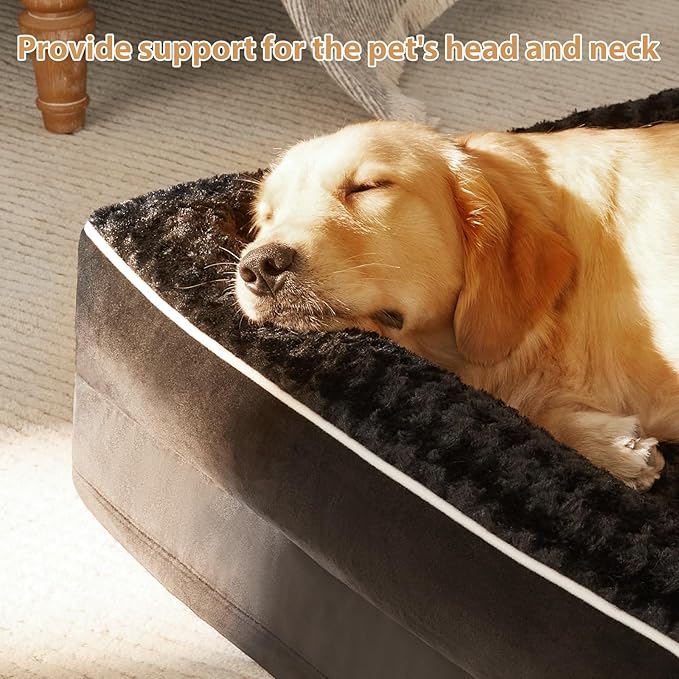 BFPETHOME Orthopedic Dog Beds for Large Dogs-Waterproof Sofa Dog Bed with Removable Washable Cover, Large Pet Bed with Waterproof Lining and Nonskid Bottom, Pet Bed for Dogs-PawvioPets