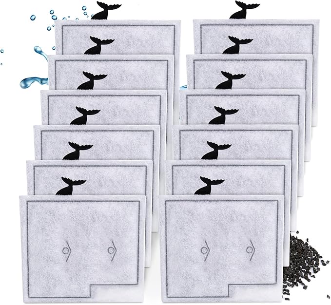 12 Pack Medium Filter Cartridges Compatible with Aqueon Replacement Filter Cartridges Compatible with Aqueon QuietFlow LED PRO Power Filter Size 10 & E Internal Power Filter Size 20 & Zilla Size 20-PawvioPets