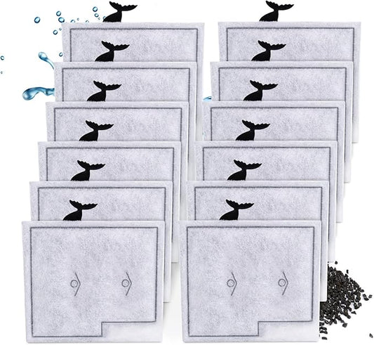 12 Pack Medium Filter Cartridges Compatible with Aqueon Replacement Filter Cartridges Compatible with Aqueon QuietFlow LED PRO Power Filter Size 10 & E Internal Power Filter Size 20 & Zilla Size 20-PawvioPets