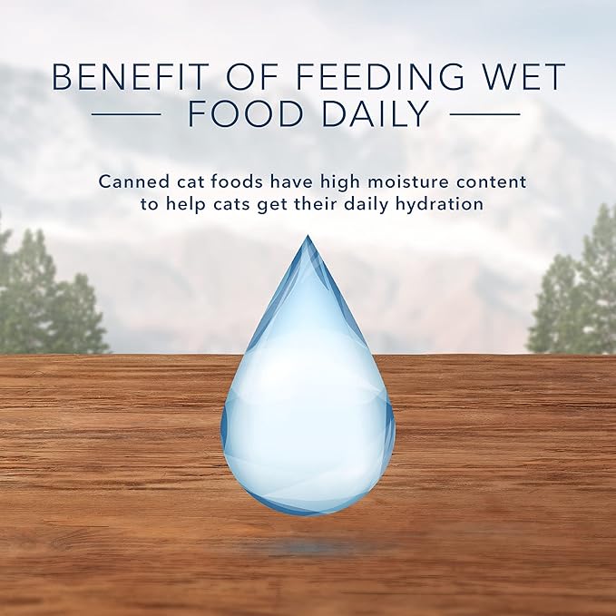 Blue Buffalo Wilderness High Protein, Natural Adult Pate Wet Cat Food Variety Pack, Chicken, Salmon, Duck 3-oz cans (24 Count- 8 of Each Flavor)-PawvioPets